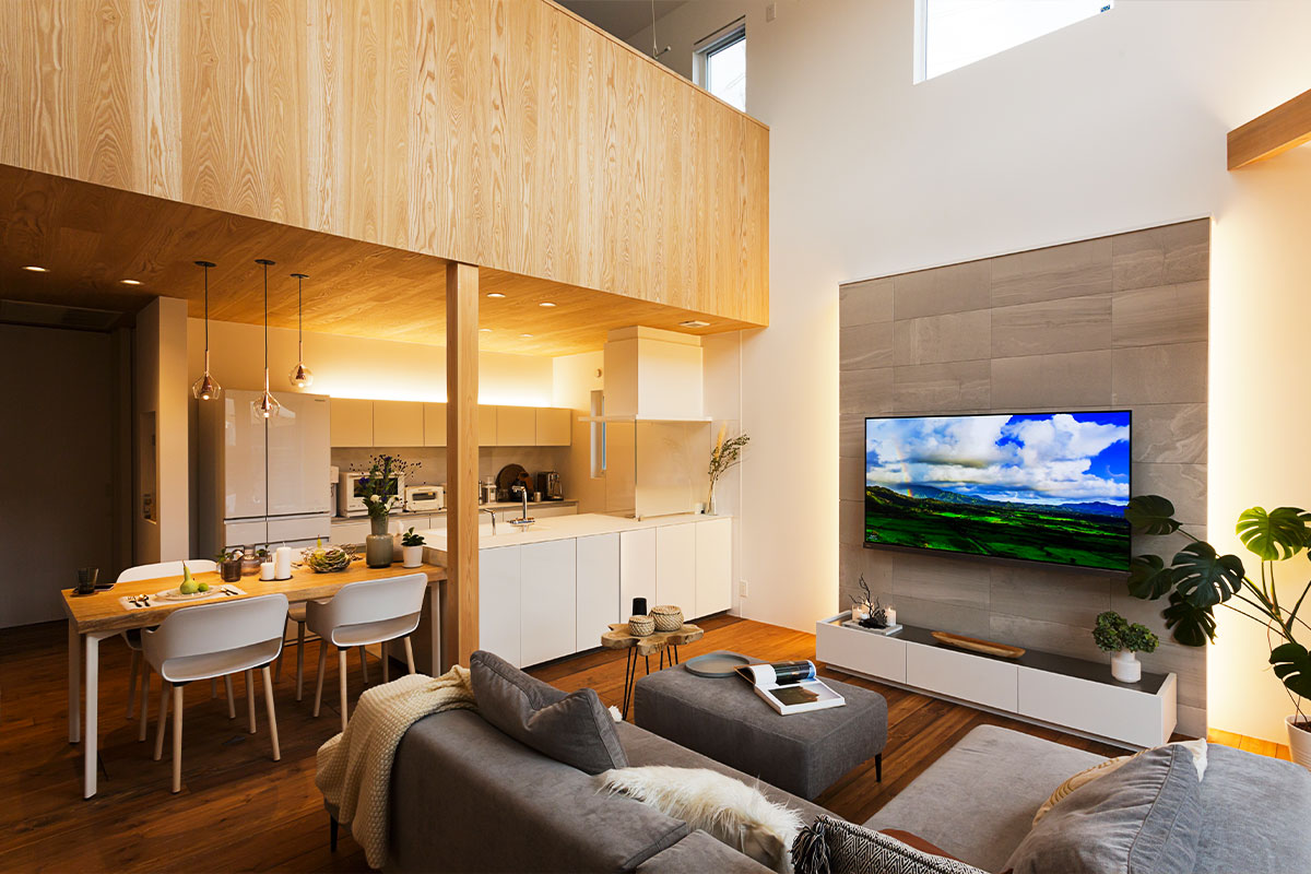 自然素材を使ったアーバンリゾートな家