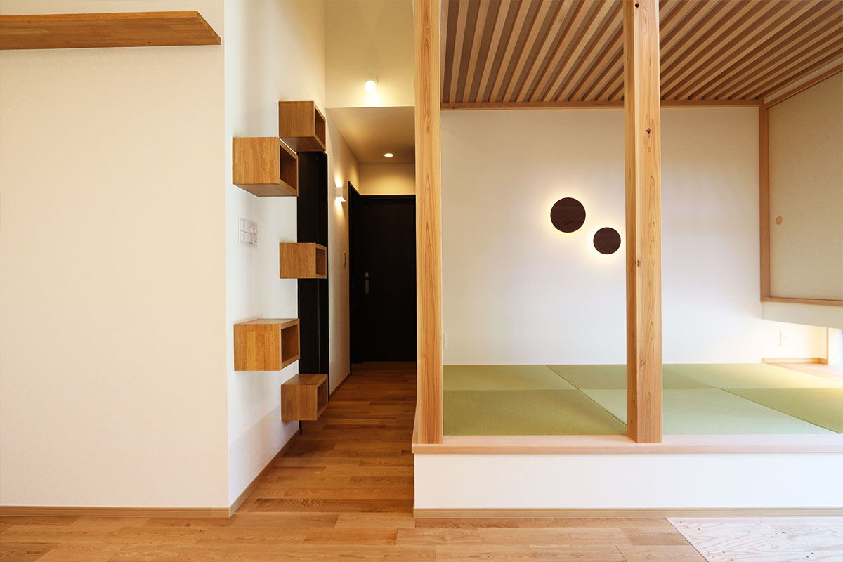 猫と暮らす木の温もりがあふれる無垢の家