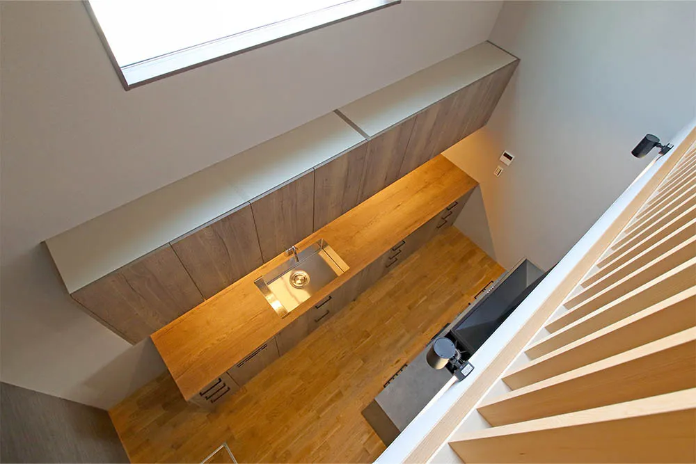 2つの吹き抜けでコミュニケーションはずむ2世帯住宅