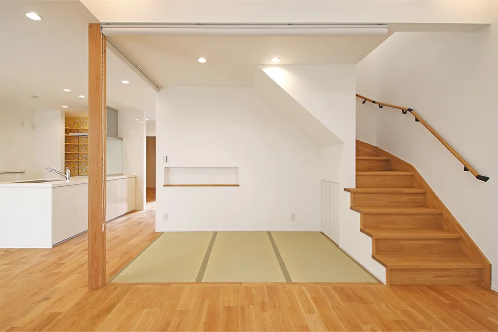 二つの回遊動線で家事効率抜群の家