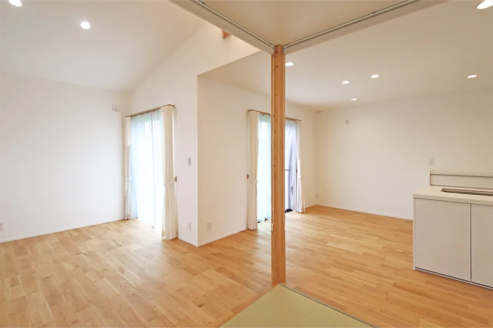 二つの回遊動線で家事効率抜群の家