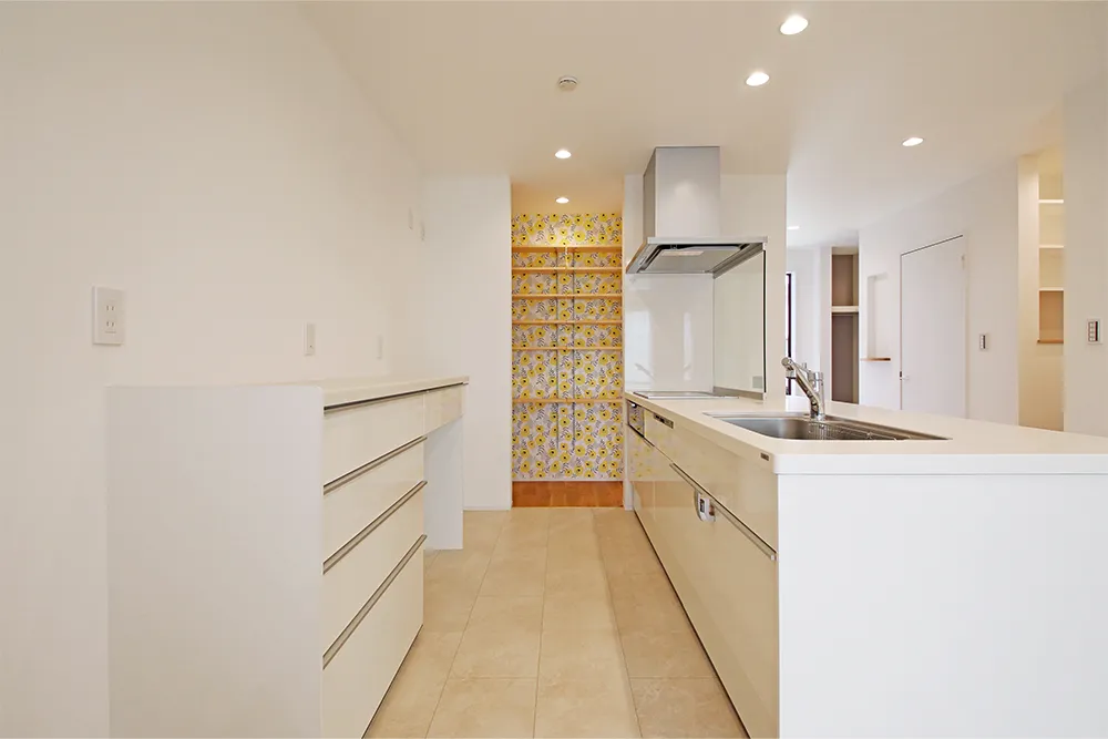 二つの回遊動線で家事効率抜群の家